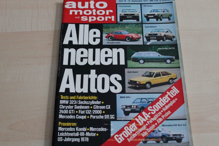 Deckblatt Auto Motor und Sport (19/1977)